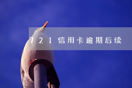 721信用卡逾期后续