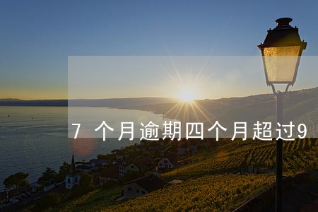 7个月逾期四个月超过90天 7个月逾期四个月超过90天