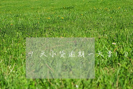 7天小贷逾期一天要100多 7天小贷逾期一天要100多