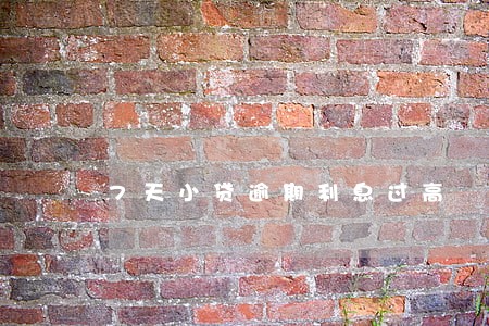 7天小贷逾期利息过高 7天小贷逾期利息过高