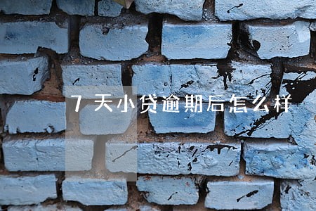 7天小贷逾期后怎么样 7天小贷逾期后怎么样