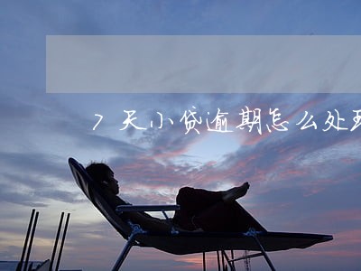 7天小贷逾期怎么处理 7天小贷逾期怎么处理