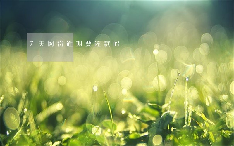 7天网贷逾期要还款吗 7天网贷逾期要还款吗