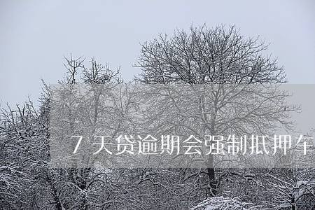 7天贷逾期会强制抵押车子吗 7天贷逾期会强制抵押车子吗