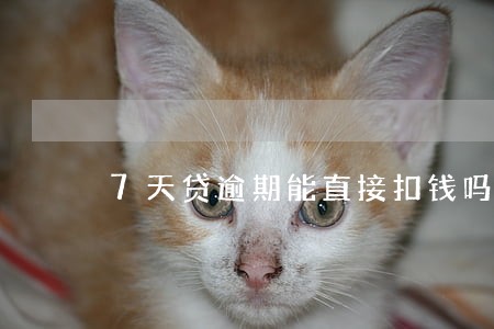 7天贷逾期能直接扣钱吗 7天贷逾期能直接扣钱吗
