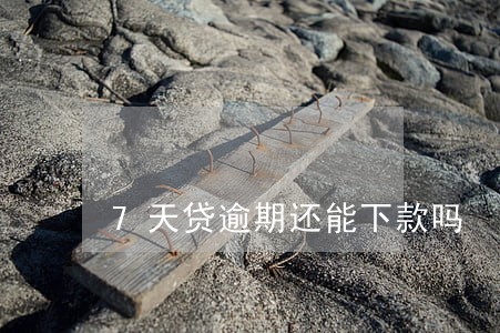 7天贷逾期还能下款吗 7天贷逾期还能下款吗