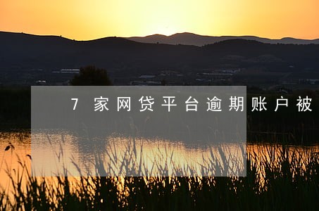 7家网贷平台逾期账户被冻结 7家网贷平台逾期账户被冻结