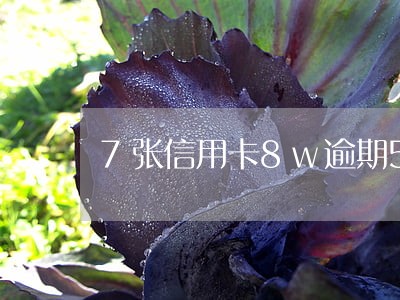 7张信用卡8w逾期5年了 7张信用卡8w逾期5年了