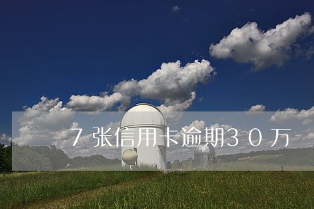 7张信用卡逾期30万 7张信用卡逾期30万