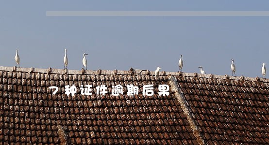 7种证件逾期后果 7种证件逾期后果