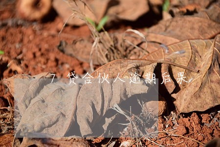 7贷合伙人逾期后果 7贷合伙人逾期后果