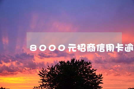 8000元招商信用卡逾期 8000元招商信用卡逾期