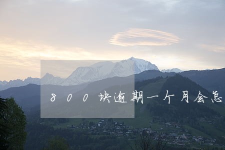 800块逾期一个月会怎么样