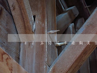 80后信用卡逾期负债