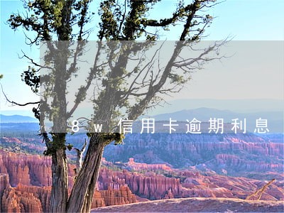 8w信用卡逾期利息 8w信用卡逾期利息