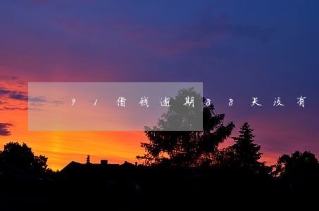 91借钱逾期88天没有还 91借钱逾期88天没有还