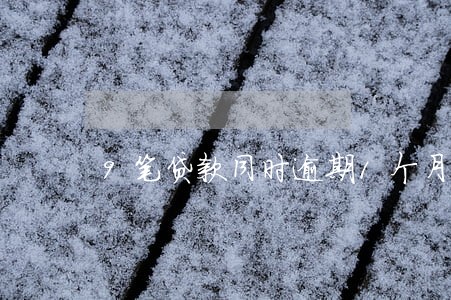 9笔贷款同时逾期1个月 9笔贷款同时逾期1个月