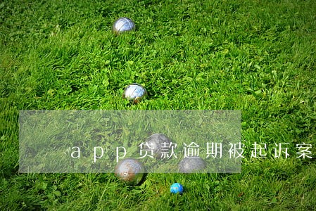 app贷款逾期被起诉案例 app贷款逾期被起诉案例