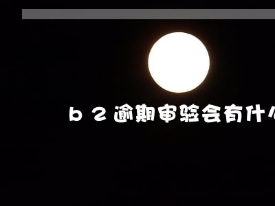 b2逾期审验会有什么后果 b2逾期审验会有什么后果