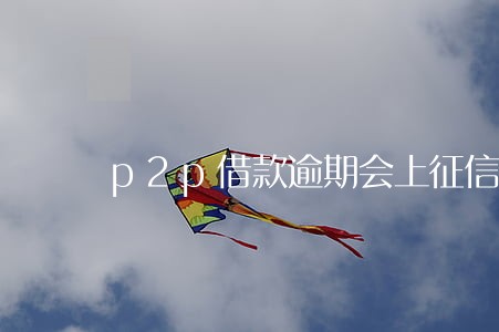 p2p借款逾期会上征信吗 p2p借款逾期会上征信吗
