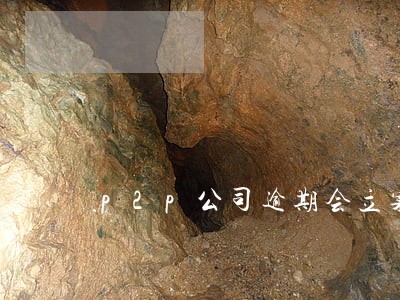 p2p公司逾期会立案吗 p2p公司逾期会立案吗