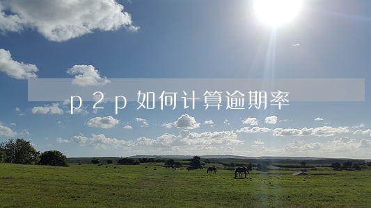 p2p如何计算逾期率 p2p如何计算逾期率