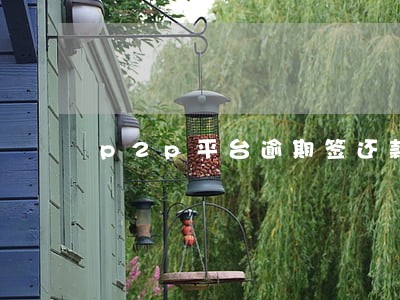 p2p平台逾期签还款协议吗 p2p平台逾期签还款协议吗