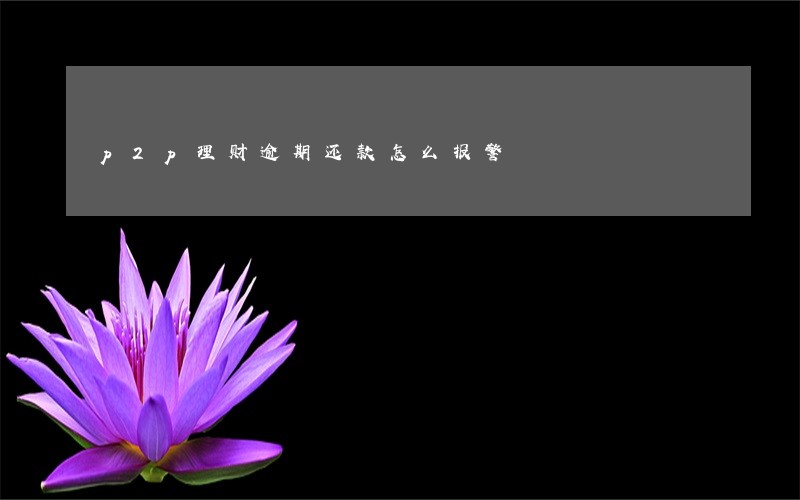 p2p理财逾期还款怎么报警 p2p理财逾期还款怎么报警