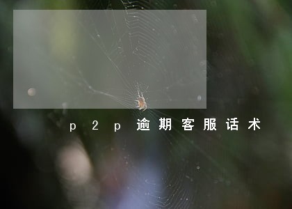 p2p逾期客服话术 p2p逾期客服话术
