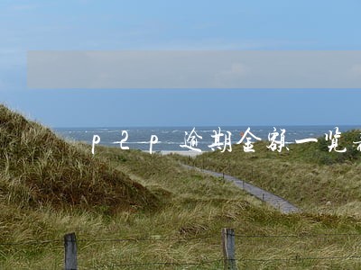 p2p逾期金额一览表 p2p逾期金额一览表