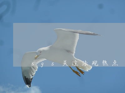sgs关注法规热点