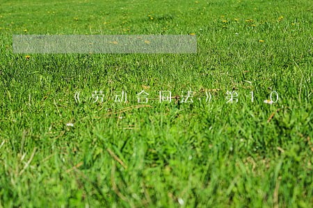 《劳动合同法》第10 《劳动合同法》第10