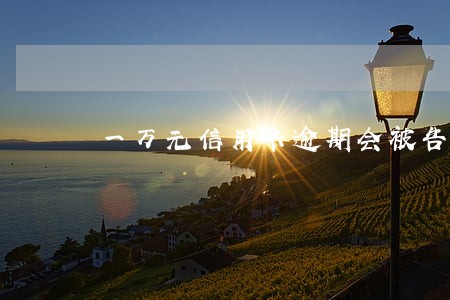 一万元信用卡逾期会被告吗 一万元信用卡逾期会被告吗