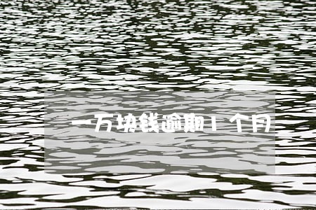 一万块钱逾期1个月 一万块钱逾期1个月