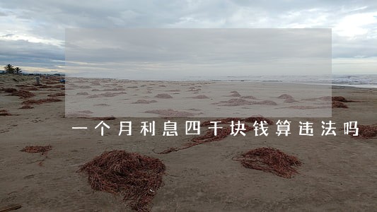 一个月利息四千块钱算违法吗 一个月利息四千块钱算违法吗