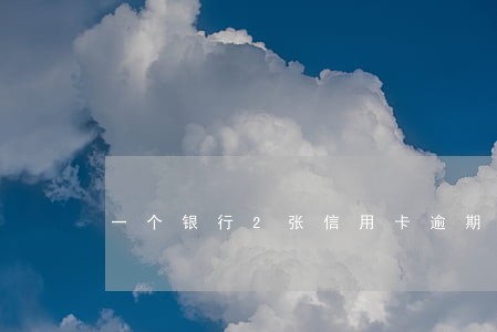 一个银行2张信用卡逾期 一个银行2张信用卡逾期