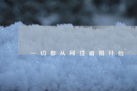 一切都从网贷逾期开始 一切都从网贷逾期开始