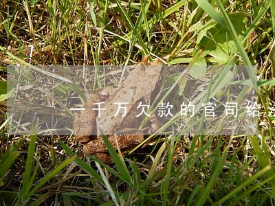 一千万欠款的官司给法院多少