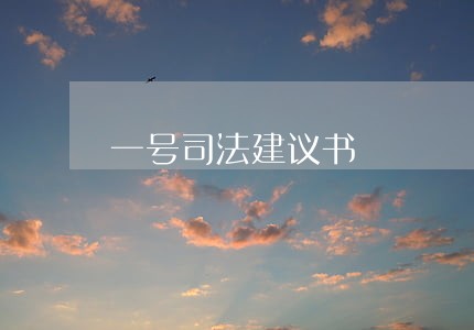 一号司法建议书