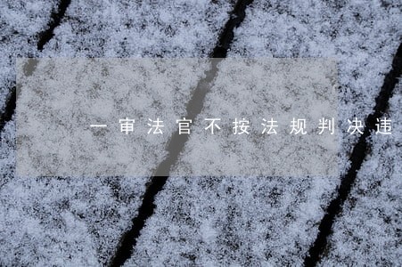 一审法官不按法规判决违法吗 一审法官不按法规判决违法吗