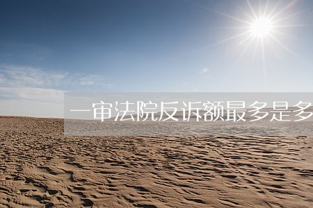一审法院反诉额最多是多少钱 一审法院反诉额最多是多少钱