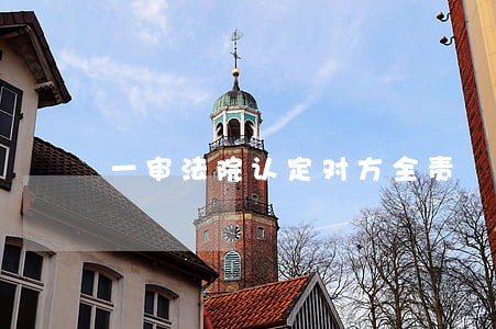 一审法院认定对方全责 一审法院认定对方全责