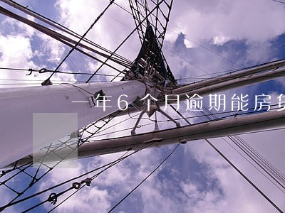 一年6个月逾期能房贷吗