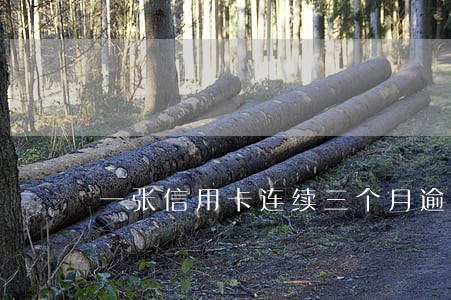 一张信用卡连续三个月逾期