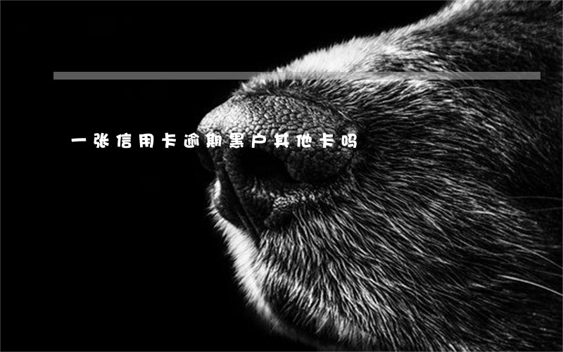 一张信用卡逾期黑户其他卡吗 一张信用卡逾期黑户其他卡吗