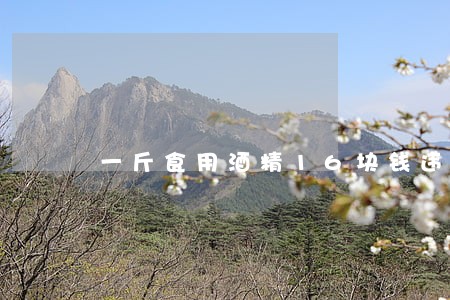 一斤食用酒精16块钱违法么