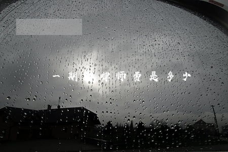 一期的律师费是多少 一期的律师费是多少