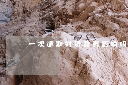 一次逾期对贷款有影响吗信用卡