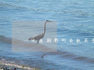 一次逾期影响贷款买房
