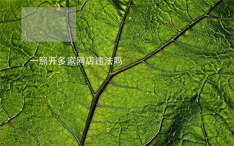 一照开多家网店违法吗 一照开多家网店违法吗